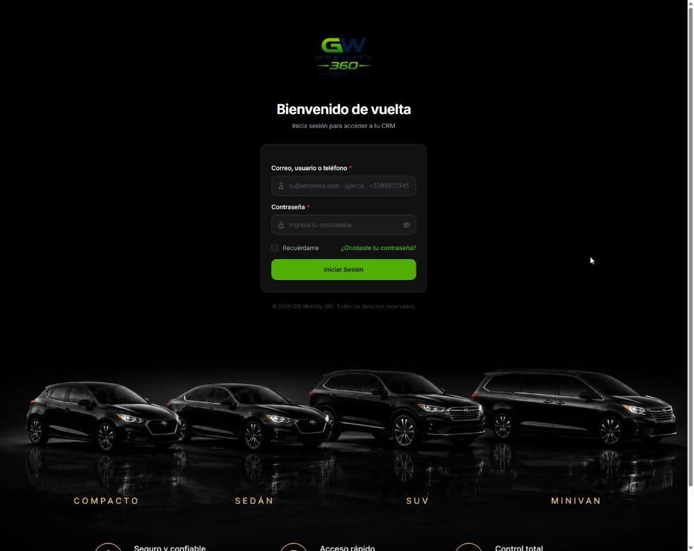 GW Mobility 360 — vista secundaria